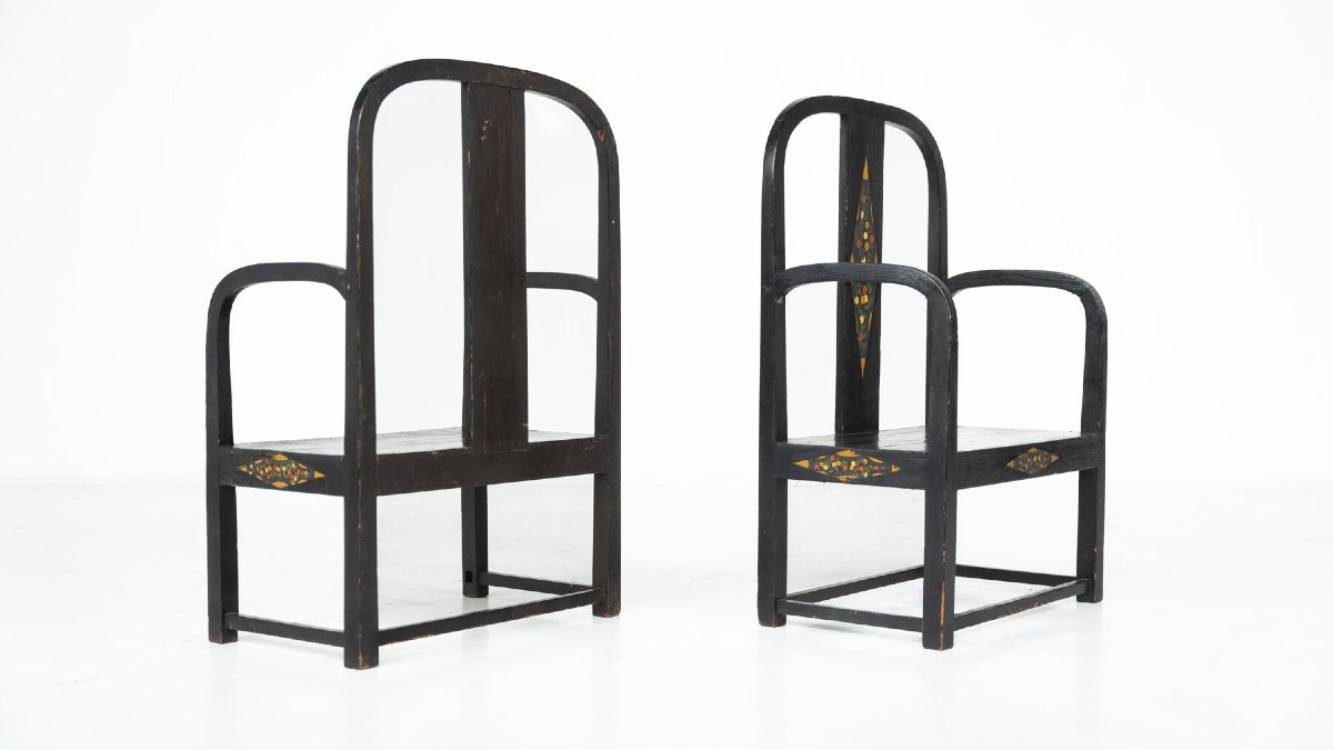 Pair Of Venetian Chairs, Circa 1900-photo-1
