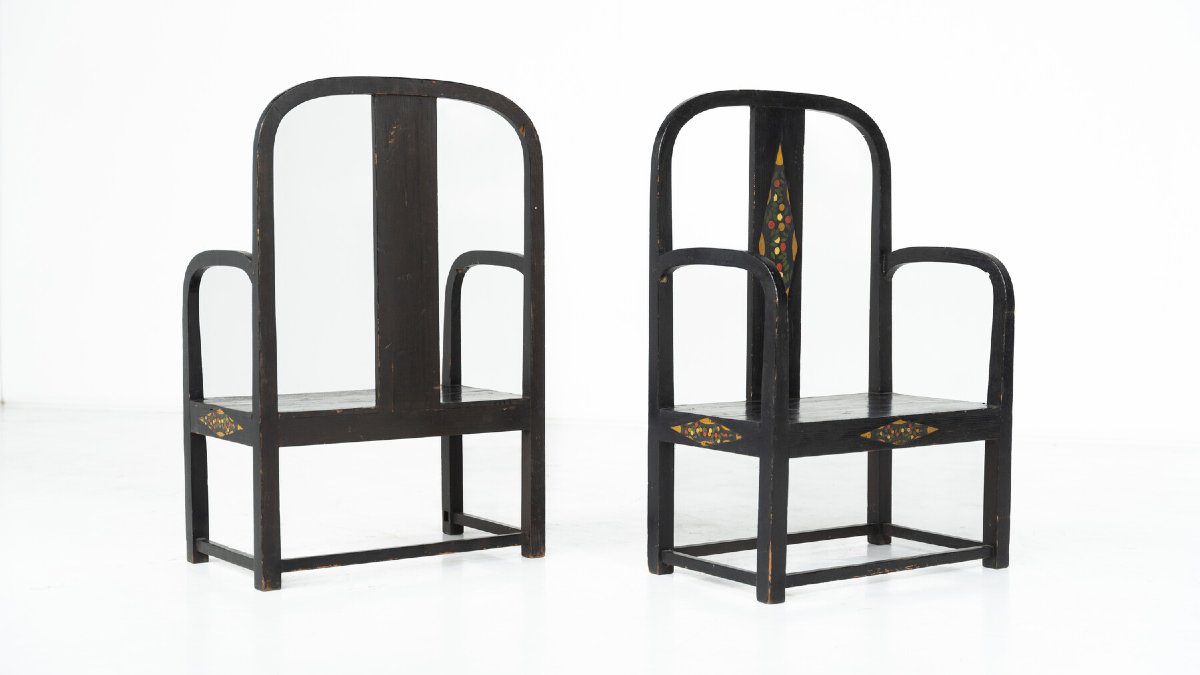Pair Of Venetian Chairs, Circa 1900-photo-2