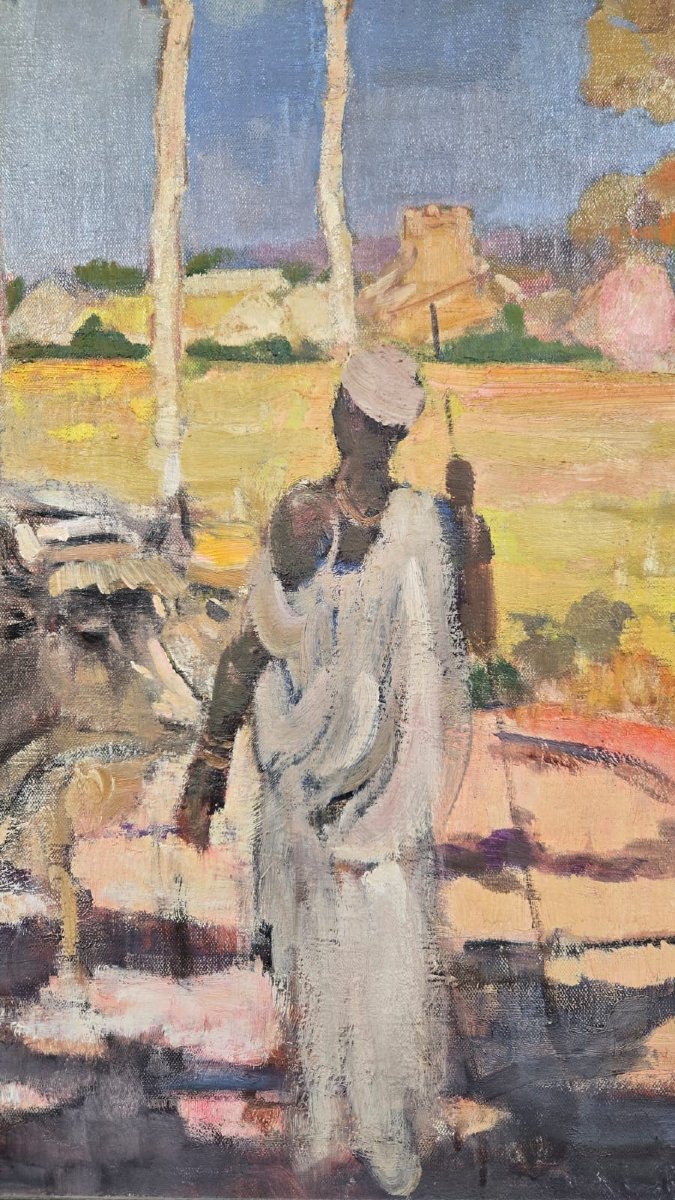 F. Allard L'Olivier, Huile sur toile "Ferme Drogmans au Katanga"-photo-3