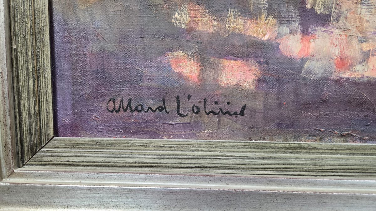 F. Allard L'Olivier, Huile sur toile "Ferme Drogmans au Katanga"-photo-2