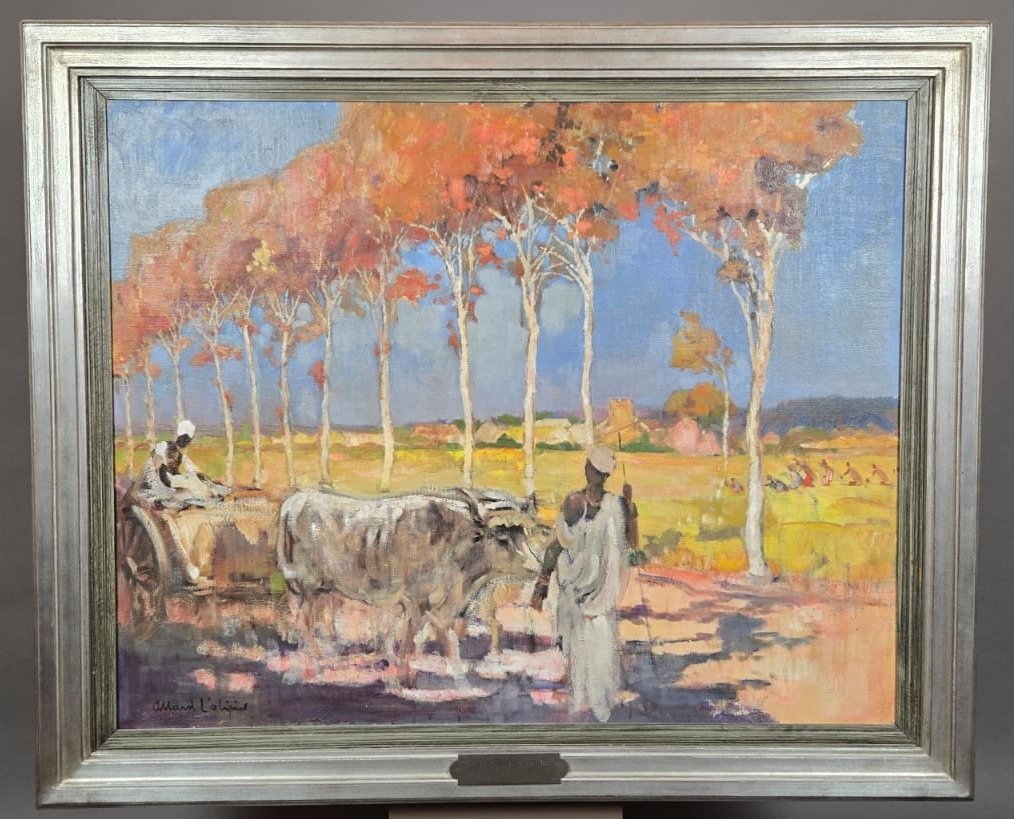 F. Allard L'Olivier, Huile sur toile "Ferme Drogmans au Katanga"