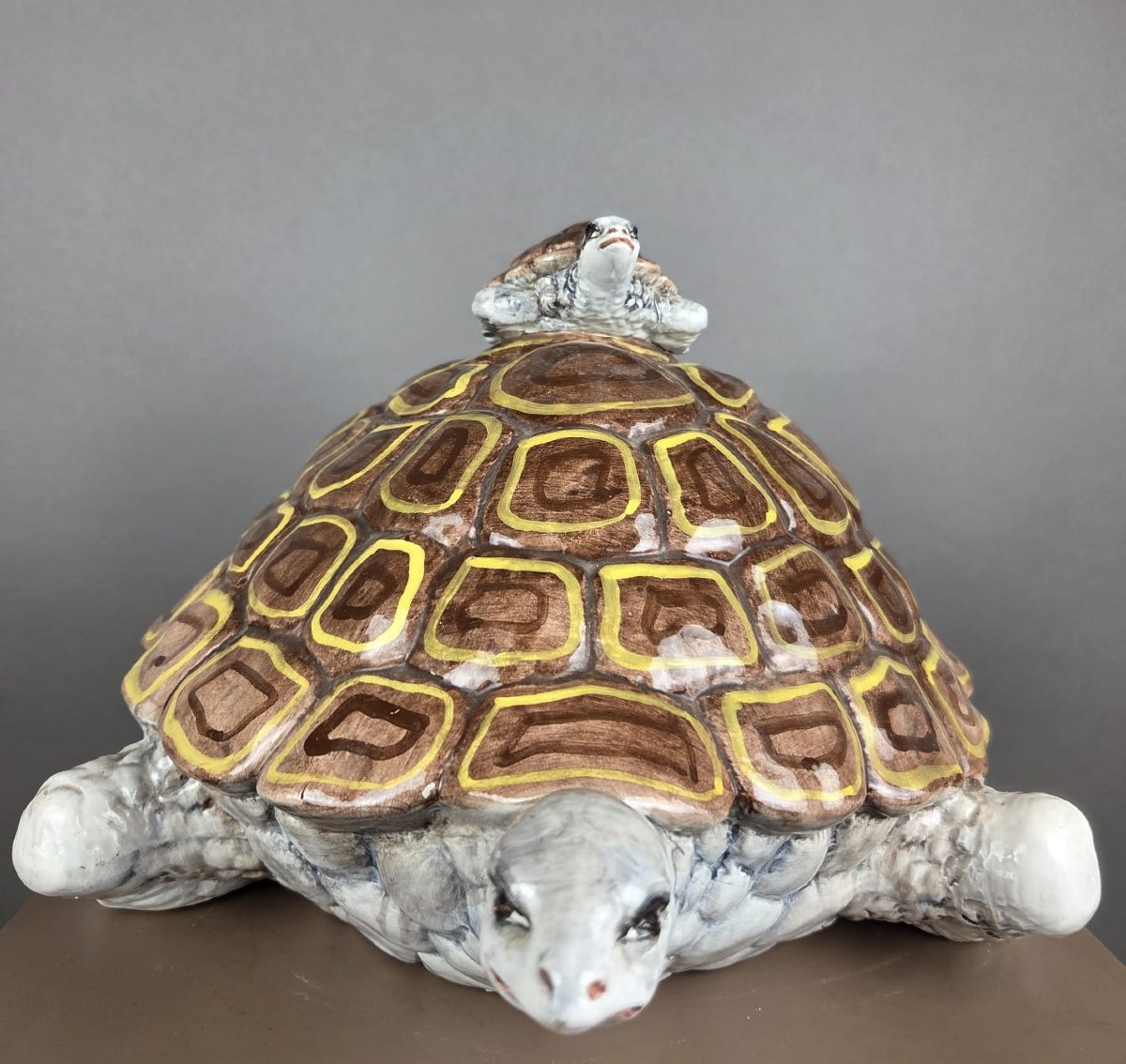 Tortue en céramique vernissée, Italie vers 1970-photo-2
