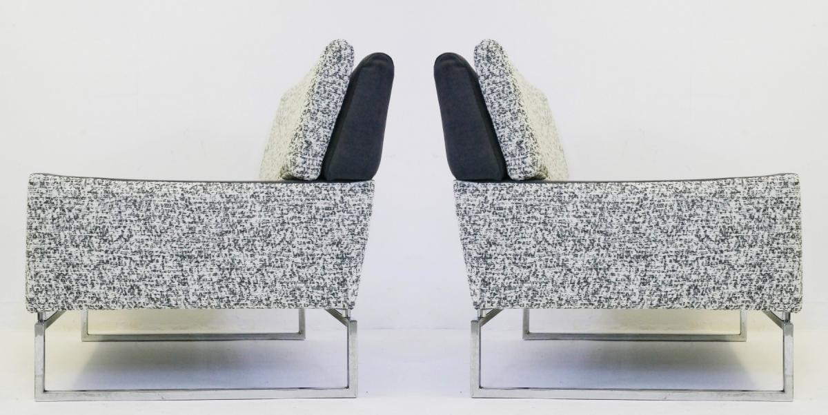 Pair Of Chrome Armchairs, 1970's-photo-2