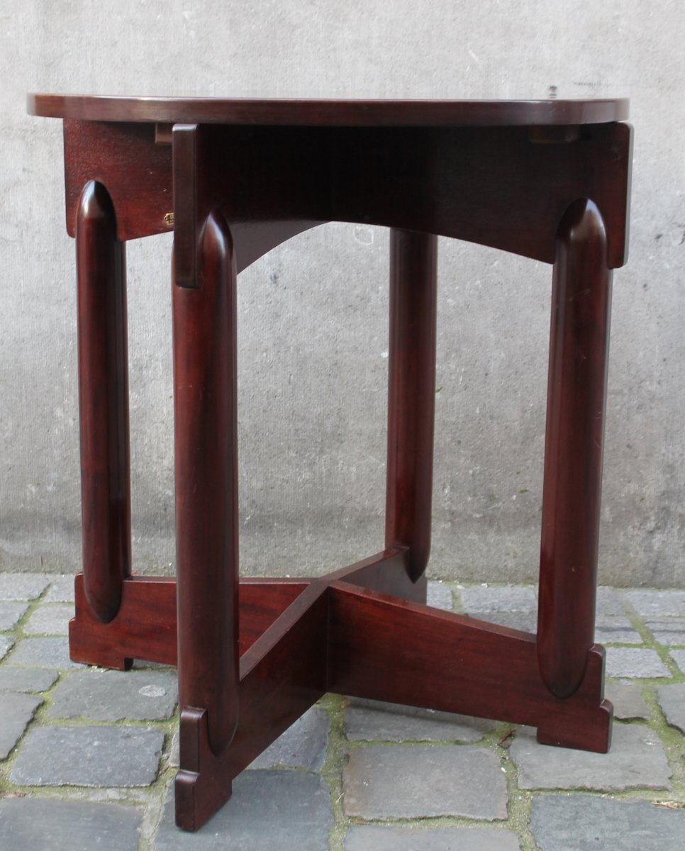 Art Deco Pedestal Table, Gebr. Godschalk, Rotterdam-photo-2