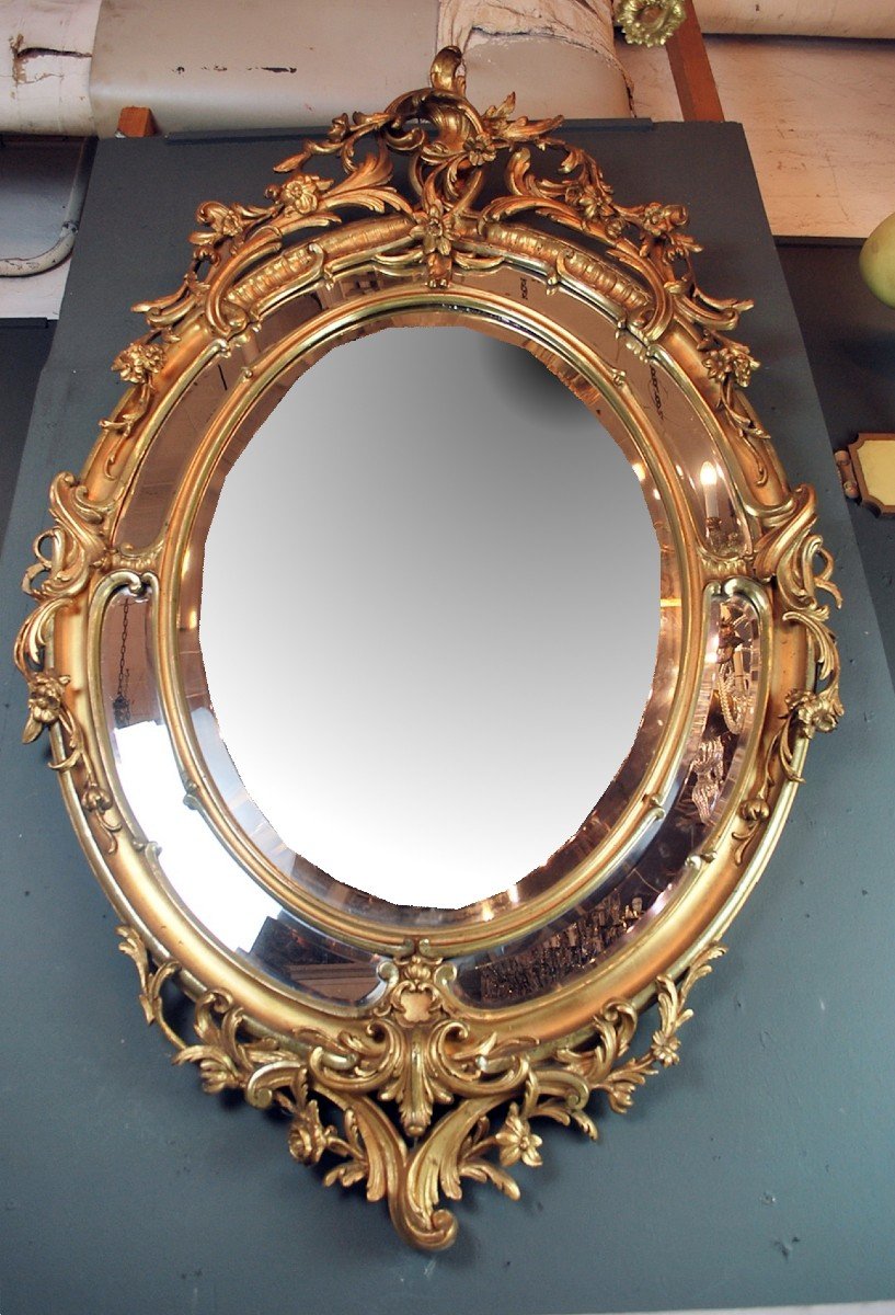 Grand Miroir De Style Louis XV-photo-2