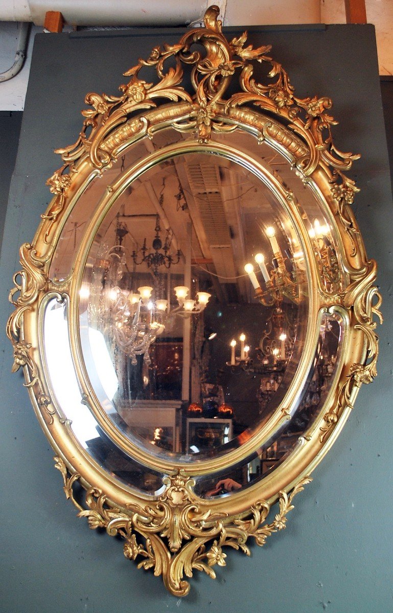 Grand Miroir De Style Louis XV-photo-4