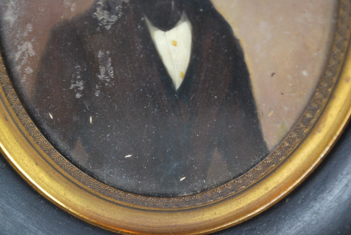 Miniature Portrait Of Léonard Chevalier Selliers De Moranville-photo-2