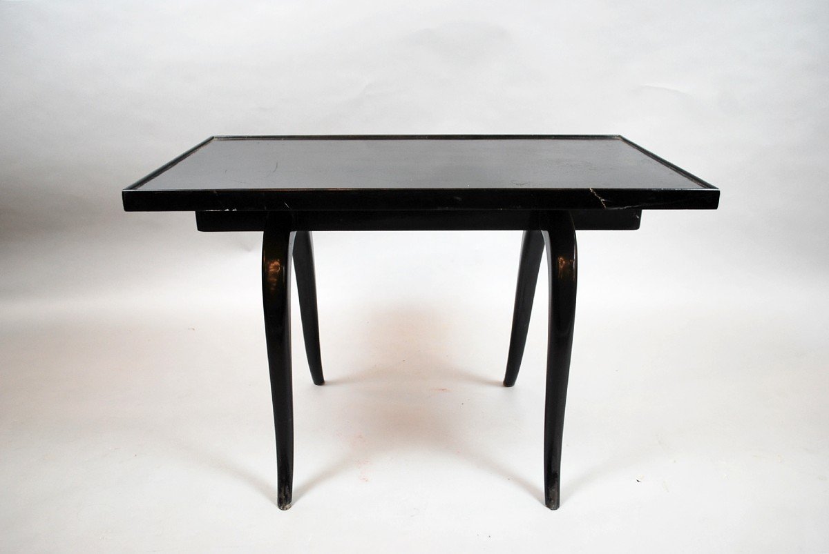 Lacquered Wood Coffee Table, 1940's-photo-1