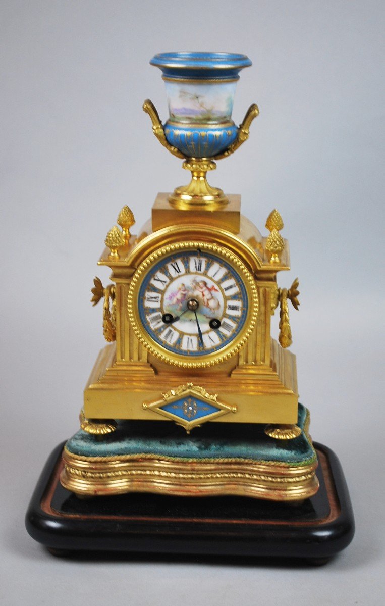Napoleon III Clock Under Globe-photo-2