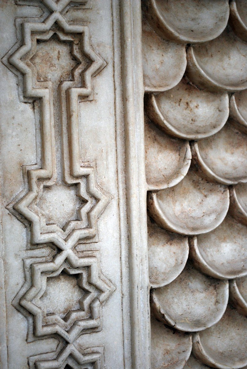 Indo-muslim Marble Plate (fountain Element)