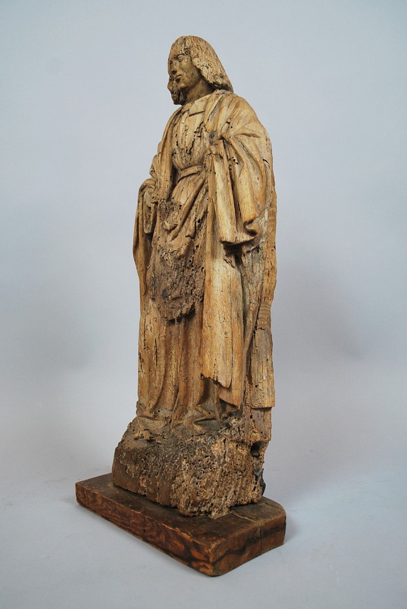 "saint" Wooden Sculpture 18th-photo-3