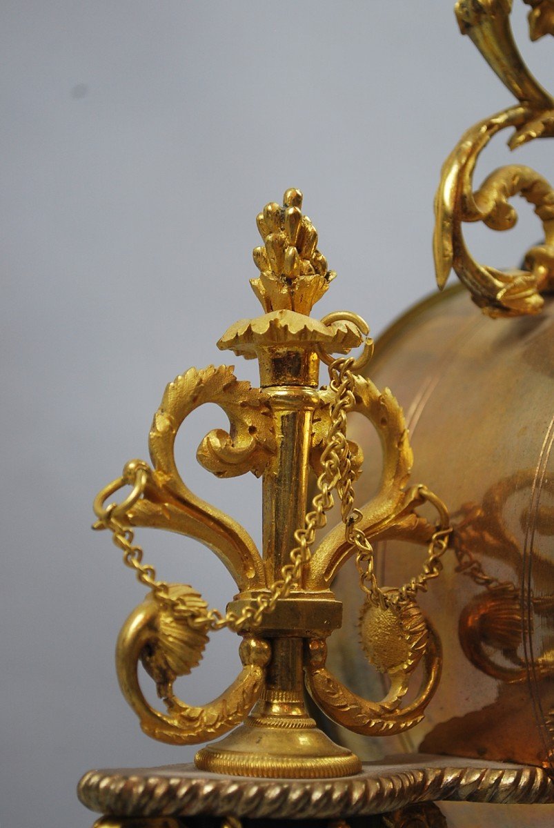 Louis XVI Style Portico Clock-photo-4