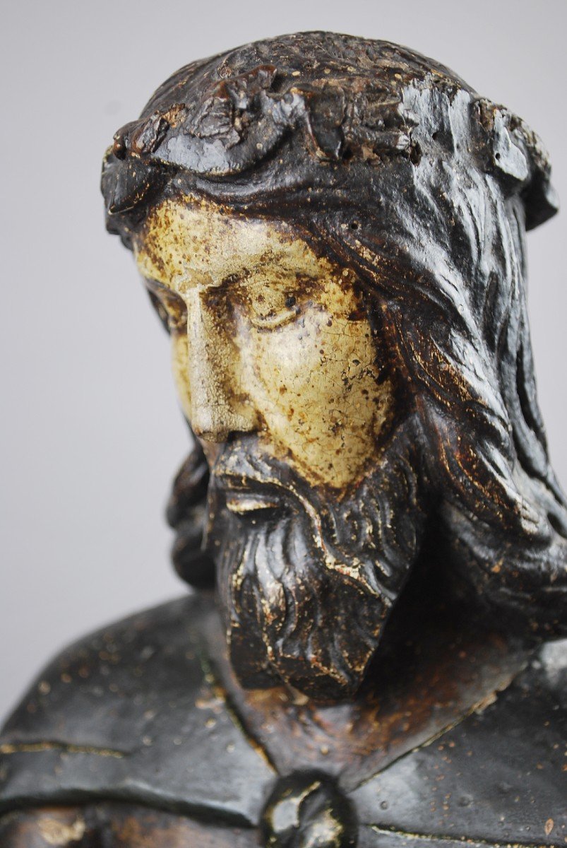 Christ En Bois Sculpté -photo-4