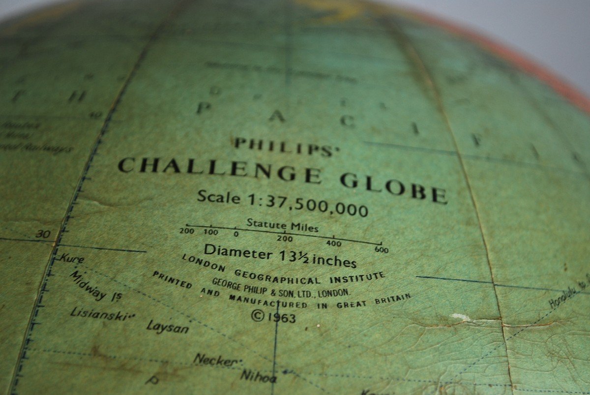 George Philips & Son, Globe Terrestre En Papier Mâché, 1963-photo-3