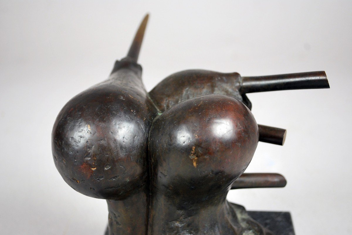 Abstract Sculpture In Bronze By Roland Monteyne-photo-3