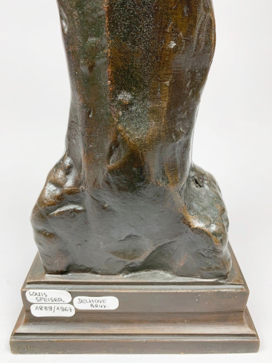 Saint Sebastian In Bronze, Louis Speiser (1889-1967), Delhove Founder In Brussels-photo-2
