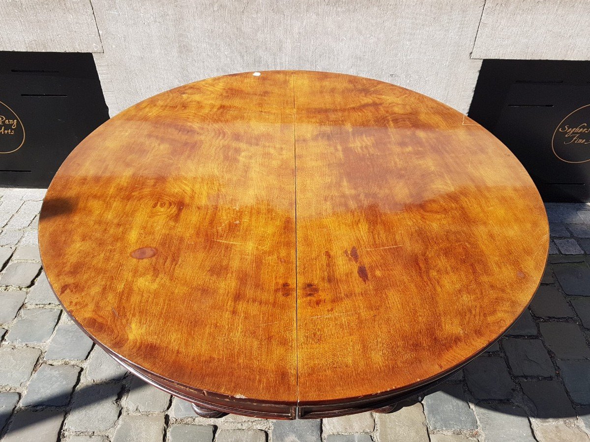 Directoire Pedestal Table In Mahogany-photo-2