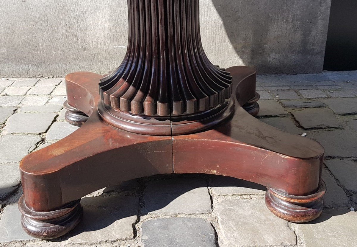 Directoire Pedestal Table In Mahogany-photo-4