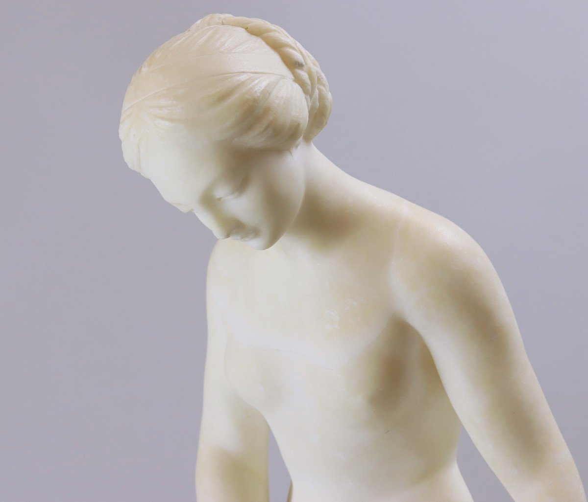 "venus" Alabaster Sculpture, Late 19th Early 20th-photo-2