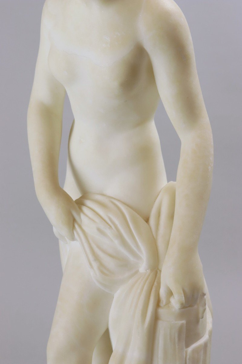 "venus" Alabaster Sculpture, Late 19th Early 20th-photo-3