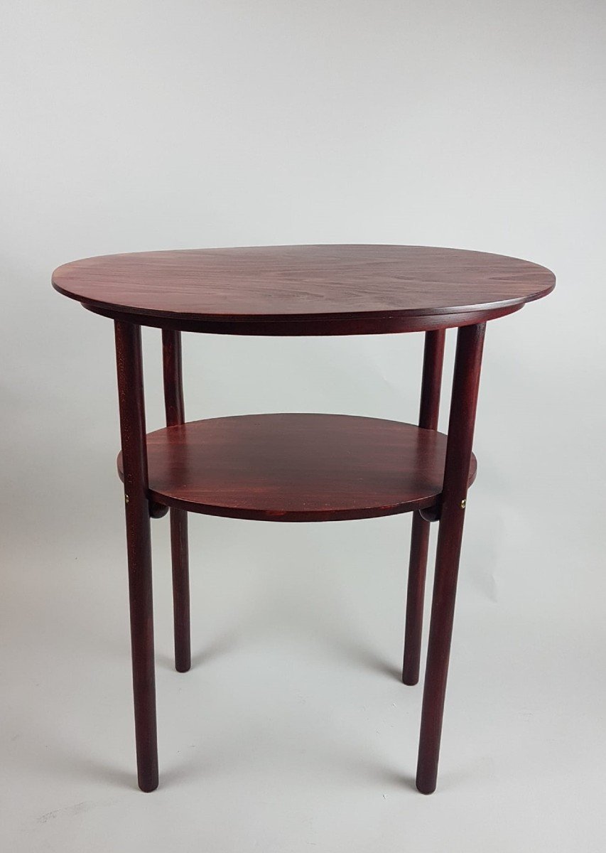 Mahogany Stained Beech Side Table,  Josef Hoffmann-photo-4