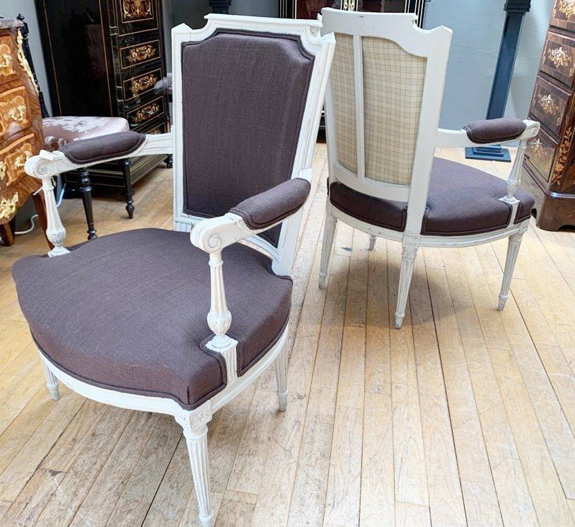 Pair Of Armchairs Directoire Period-photo-2