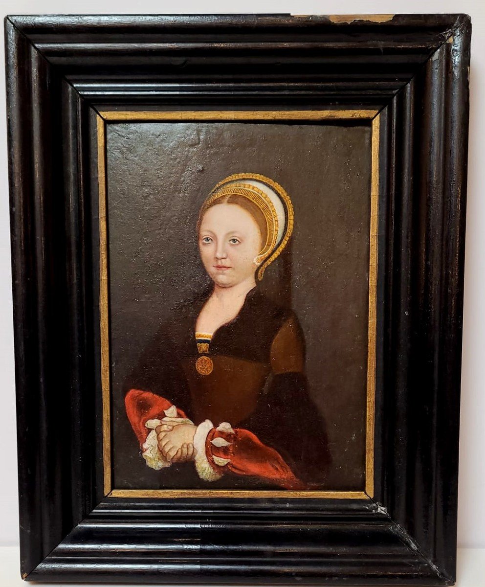 Oil On Panel - Portrait Of Lady