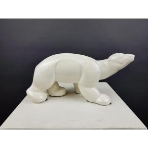 St Clément, Cracked Earthenware Bear, Circa 1940