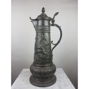 Large Pewter Jug, Late 19th Early 20th