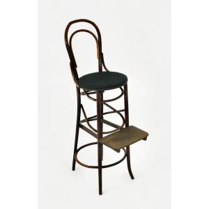 Thonet, Referee's High Chair In Curved Beech, Circa 1920