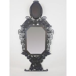 Art Deco Wrought Iron Mirror