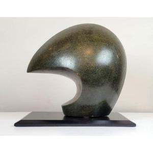 Sculpture Abstraite En Serpentine - Vers 1960