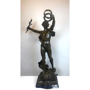 Large Bronze "the Triumph" By Louis Auguste Moreau