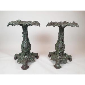 Pair Of Cast Iron Bolsters