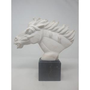 Marble Sculpture "horse Head"