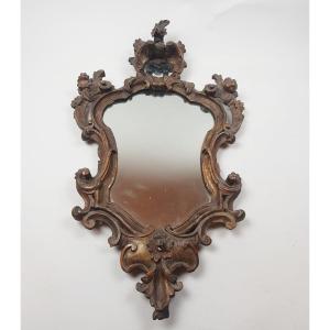 Louis XV Mirror In Carved Wood, 18th