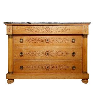 Charles X Style Chest Of Drawers In Maple, Late 19th Early 20th
