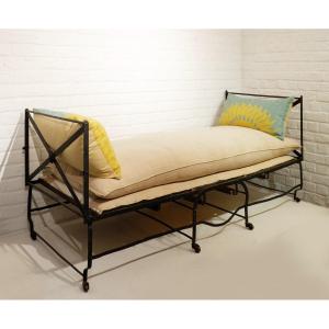 Foldable Wrought Iron Extra Bed, 19th