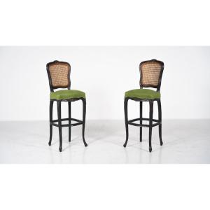 Pair Of Louis XV Style High Chairs, 20th