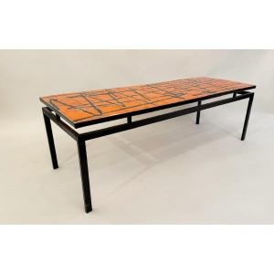 Table Basse Céramique, Signée Antonio De Nisco,  1970