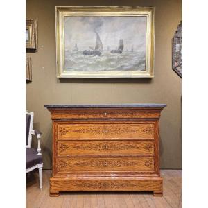 Commode scriban d'époque Charles X 