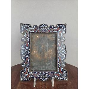 Porte photo en bronze cloisonné, 19th