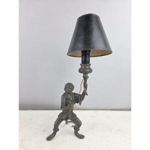 Bronze Monkey Mounted As A Lamppost, 19th