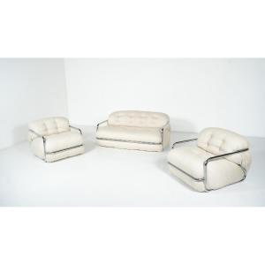 ensemble sofa et deux fauteuils, Mario Sabot, italie 1970