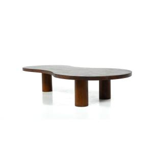 Table basse contemporaine en bois de forme organique - Italie