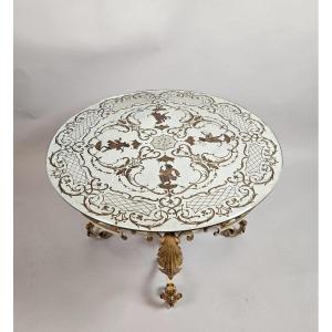 Table de salon en fer forgé, vers 1950