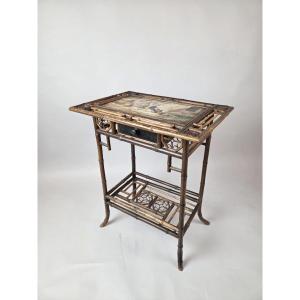 Petite table d'appoint façon bambou