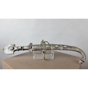 Moroccan Silver And Niell Dagger, 19th Century 