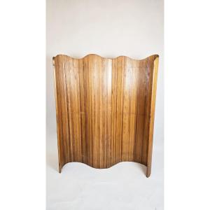 Wavy Wooden Screen, Circa 1950. 