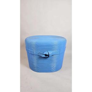 Commode en bois bleu et rotin, Vivai del Sud, années 1960